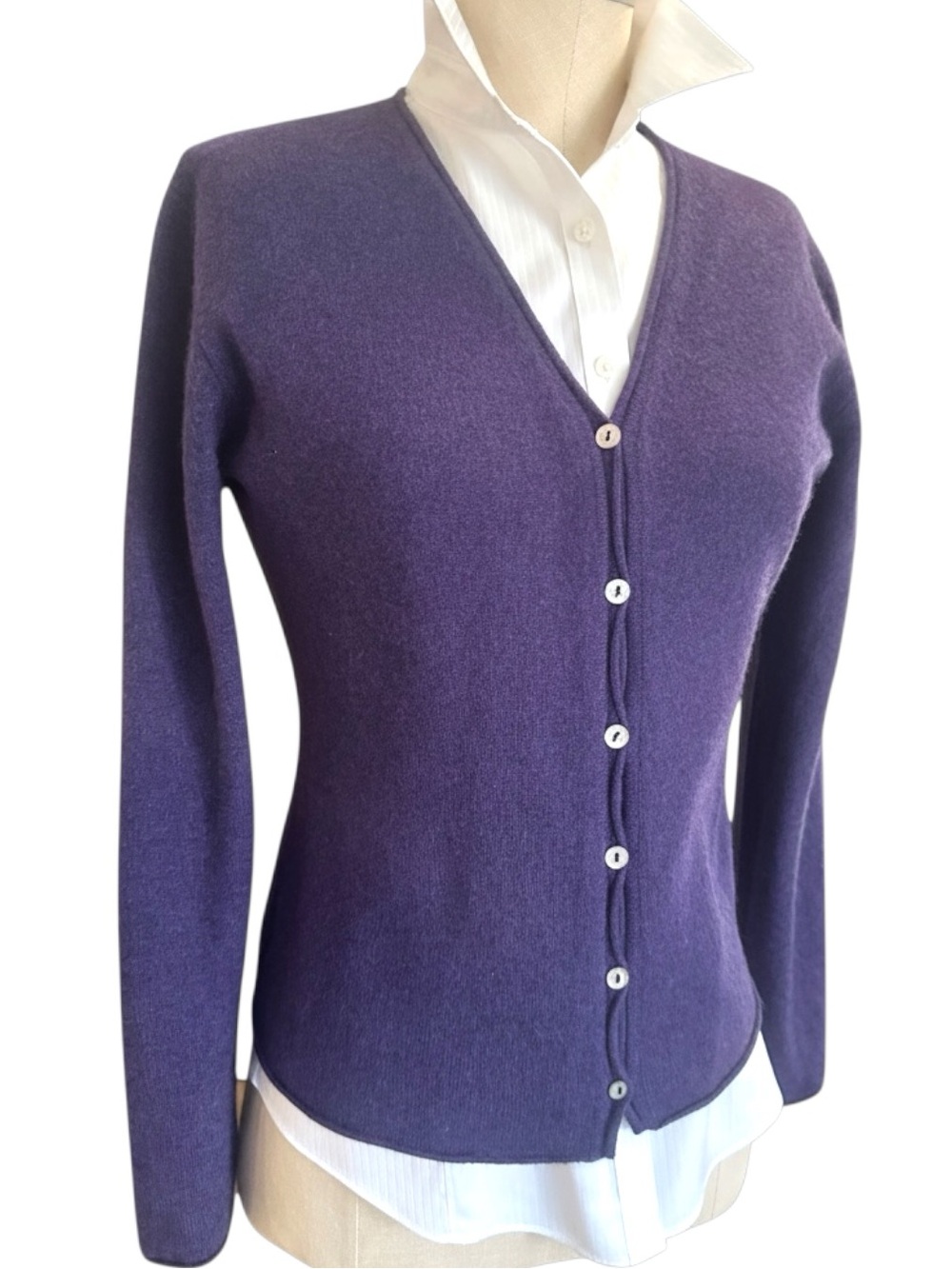 Margaret O Leary cashmere cardigan Sweater Button Down S